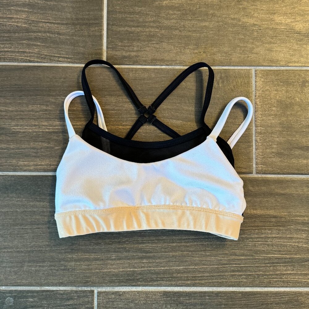 Jo+Jax Sports Bra - Black/White/Tan - Youth Medium 8-10